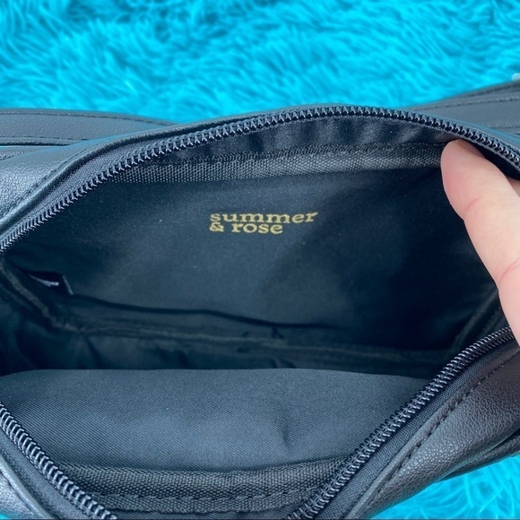 Summer & Rose Delilah Laser Cut Crossbody in Black. PVC. Summer, casual - Picture 6 of 8